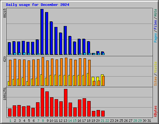 Daily usage for December 2024