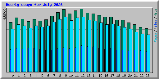 Hourly usage for July 2026